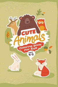 Cute Animals Coloring Book for Kids