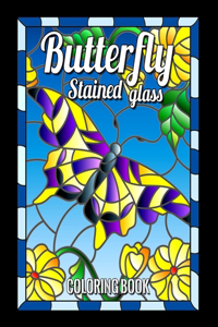 Butterfly Stained Glass Coloring Book