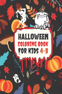 Halloween Coloring Book For Kids 4-8