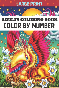 Large Print Adults Coloring Book Color By Number
