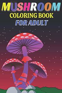 Mushroom coloring book for adult