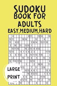 Sudoku Book for Adults Easy Medium Hard
