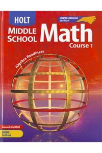 Holt, Middle School Math, North Carolina: Algebra Readiness