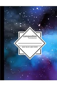 Composition Notebook Wide Ruled Lined paper