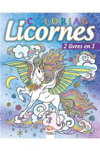 Coloriage Licornes - 2 livres en 1