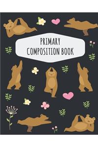Yoga Bear Primary Composition Book