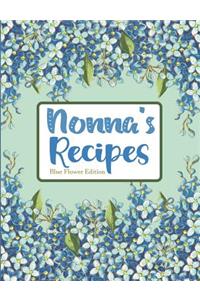 Nonna's Recipes Blue Flower Edition