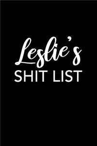 Leslie's Shit List