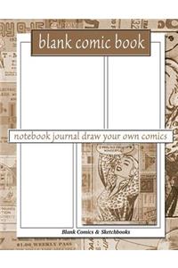 blank comic book notebook journal draw your own comics
