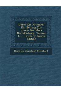 Ueber Die Altmark