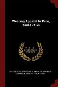 Wearing Apparel in Peru, Issues 74-76
