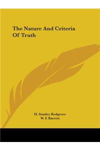 Nature And Criteria Of Truth