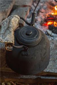 Vintage Black Coffeepot by a Campfire in Sweden Journal