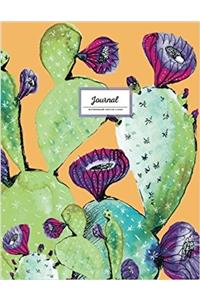 Lined Journal, Cactus Watercolor (Watercolor Notebook)