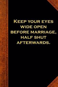 2020 Daily Planner Ben Franklin Quote Marriage Vintage Style 388 Pages