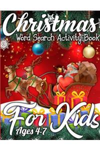 Christmas Word Search Activity Book for Kids Ages 4-7