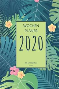 Wochenplaner 2020 mit Einkaufsliste