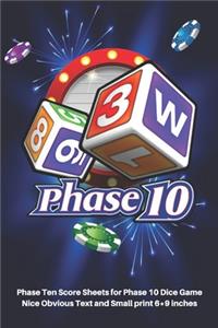 Phase 10 Score Sheets