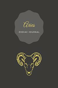 Aries Zodiac Bullet Journal Black Yellow