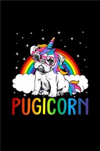 Unicorn Pugicorn With Rainbow Funny Dog Pug