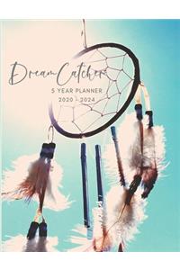 2020-2024 Five Year Planner Monthly Calendar Dreamcatcher Goals Agenda Schedule Organizer