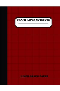 Graph Paper Notebook. 1 Inch Graph Paper