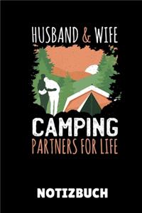 Husband & Wife Camping Partners for Life Notizbuch