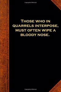 2020 Weekly Planner Ben Franklin Quote Bloody Nose Vintage Style 134 Pages