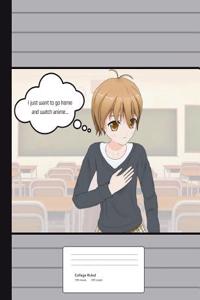 Anime Manga School Girl Composition Book College Ruled