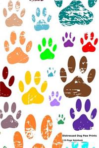 Distressed Dog Paw Prints