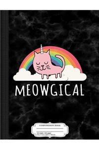 Funny Cat Cats Are Meowgical Composition Notebook