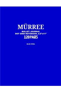 Murree Bullet Journal, Blue Steel, Dot Grid Notebook, 8.5