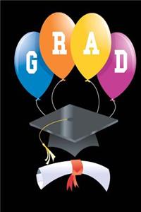 Graduation Journal Balloons Grad Diploma Cap