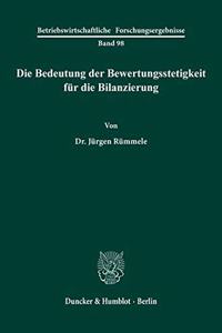 Die Bedeutung Der Bewertungsstetigkeit Fur Die Bilanzierung