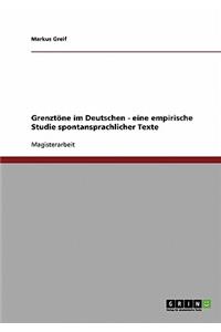 Grenztöne im Deutschen - eine empirische Studie spontansprachlicher Texte