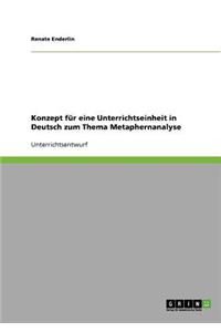 Konzept für eine Unterrichtseinheit in Deutsch zum Thema Metaphernanalyse