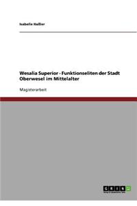 Wesalia Superior. Funktionseliten Der Stadt Oberwesel Im Mittelalter