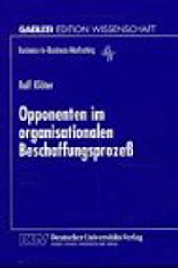 Opponenten Im Organisationalen Beschaffungsprozess
