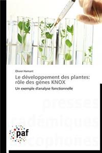 Le Développement Des Plantes