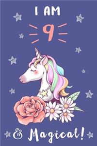 Unicorn Journal I am 9 & Magical