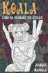 Libro da colorare per anziani - Mandala - Animale - Koala