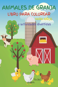 Libro para colorear de animales de granja para niños