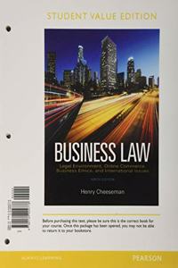 Business Law, Student Value Edition + 2019 Mylab Business Law with Pearson Etext -- Access Card Package