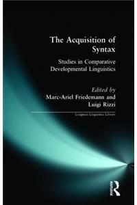 The Acquisition of Syntax