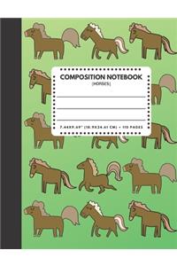 Composition Notebook Horses