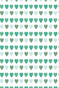 Hearts wallpaper notebook turquoise