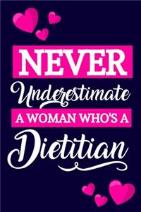 Never Underestimate A Women Who's A Dietitian