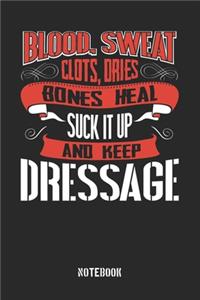 Blood clots sweat dries bones heal. Suck it up and keep Dressage