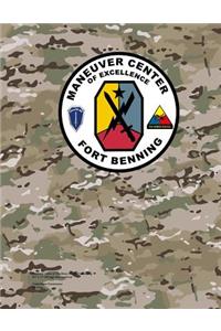 Maneuver Center of Excellence McOe Fort Benning 8.5 X 11 200 Page Lined Notebook