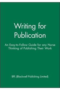 Writing for Publication